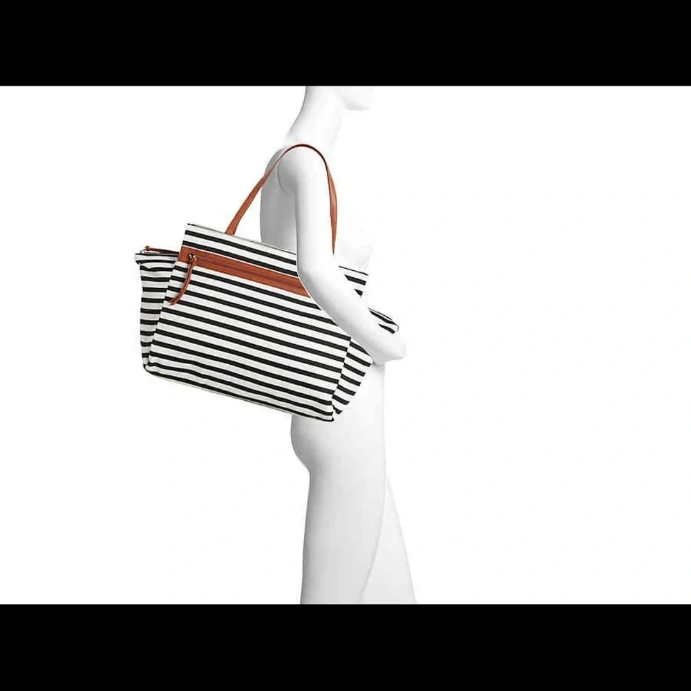 DSW striped Canvas Bag